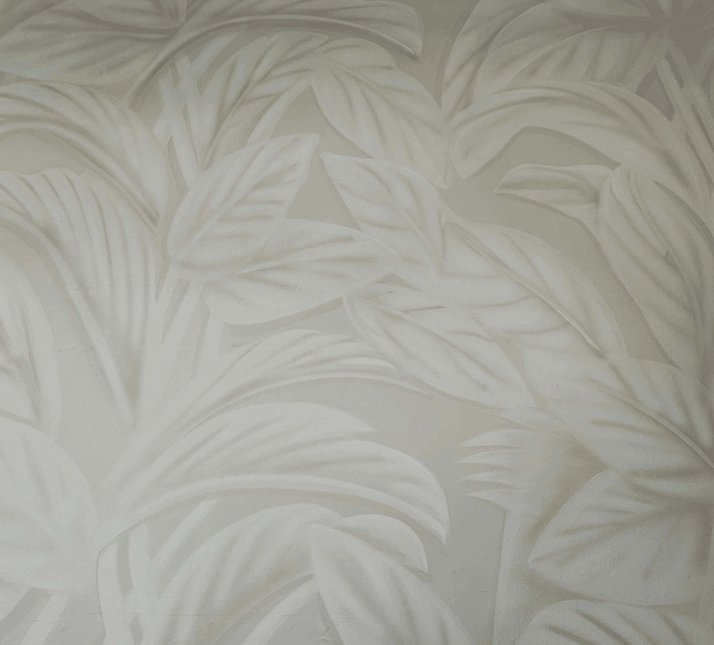 White palm leaf wall at Samoon